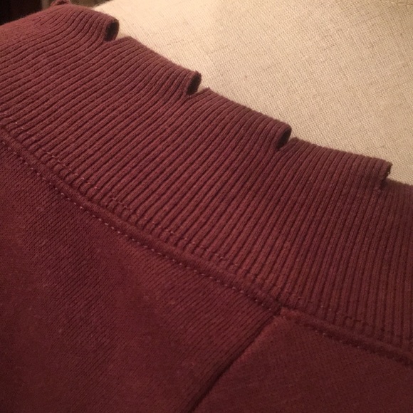 Maroon distressed sweatshirt in beautiful burgundy - Picture 2 of 8
